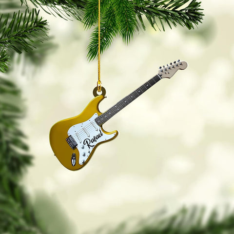 Personalized Guitar Ornament, Electric Guitar Ornament, Guitar Christmas Ornaments 2024, Acoustic Guitar Christmas Ornament, Guitar Christmas Ornaments Guitarist Gift Musical Instruments Xmas (G5)