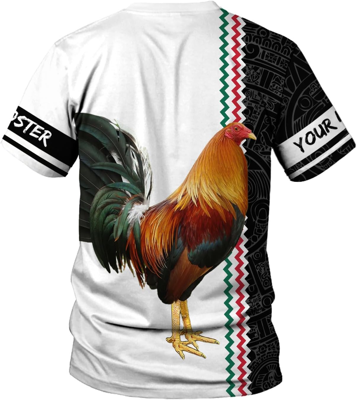 AOVL Personalized Rooster shirts 3D Rooster Mexican Shirts for Men Rooster Mexico Shirt Rooster Shirt for Men Women S-5XL