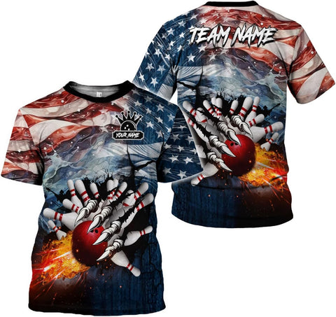 Mostprints Personalized Name Bowling Shirts for Men and Women 3D, Bowling Shirts for Team Bowling, Bowling Shirts Gift