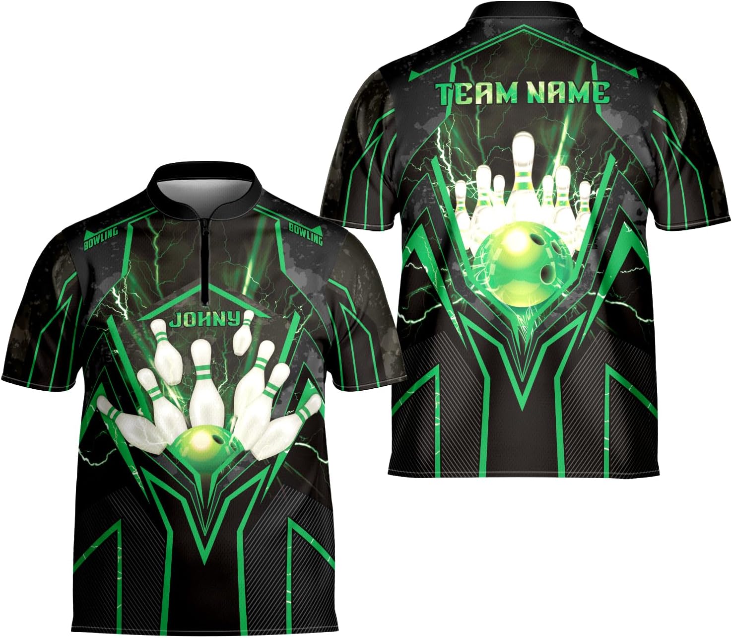 Artparel Personalized Name Bowling Jersey 3D, Custom Bowling Shirts for Team, Bowling Shirt Unisex for Men & Women