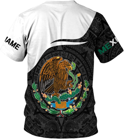 Paniprints Personalized Name Mexican Shirts for Men, Customized Mexico Shirts for Men, Mexico Shirts for Women Mexico Flag
