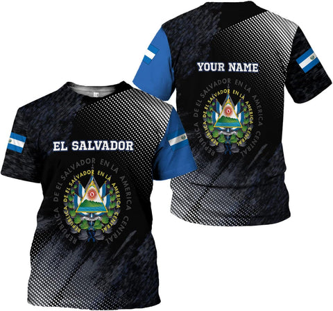 Personalized El Salvador Shirt Custom Camiseta de El Salvador Flag Shirt Men, Women Salvadorans Pride El Salvadore��a Gift