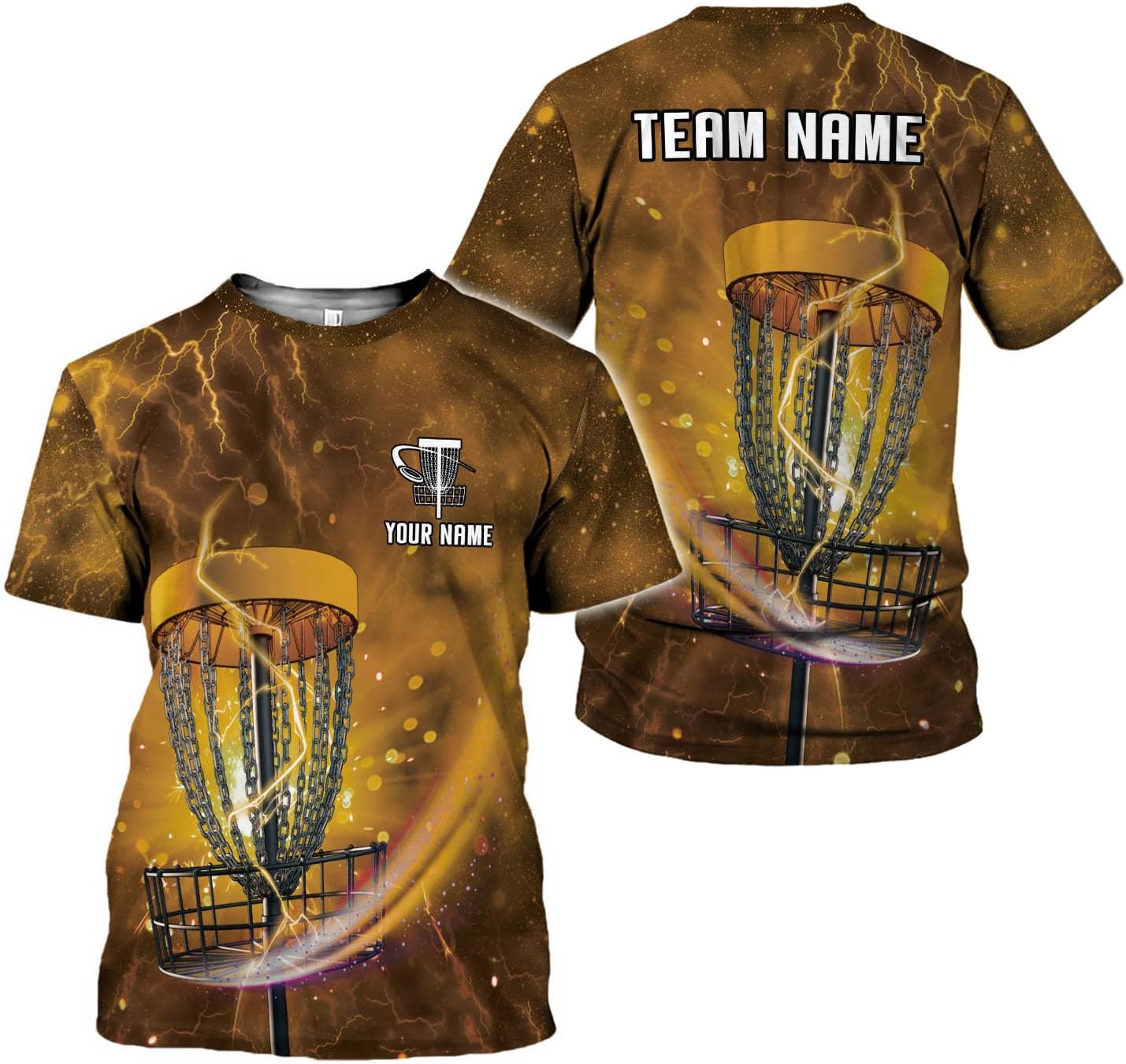 Personalized Disc Golf T-Shirt 3D All Over Printing S-5XL, Disc Golf Shirts for Men, Mens Disc Golf Tee Shirt