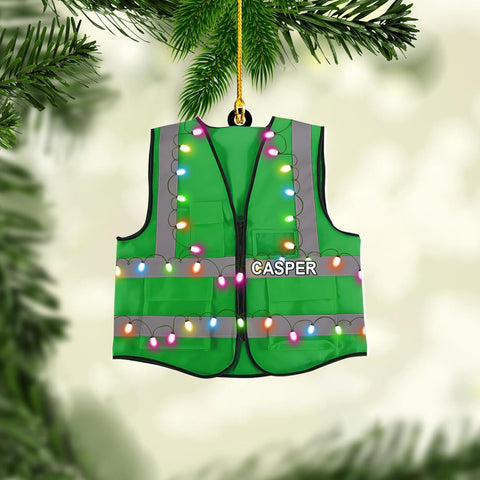 Artparel Personalized Construction Ornament Construction Worker Christmas Ornaments Construction Hard Hat Ornament Xmas Construction Worker Gifts Construction Hard Ornament Gift Xmas (Construction 2)