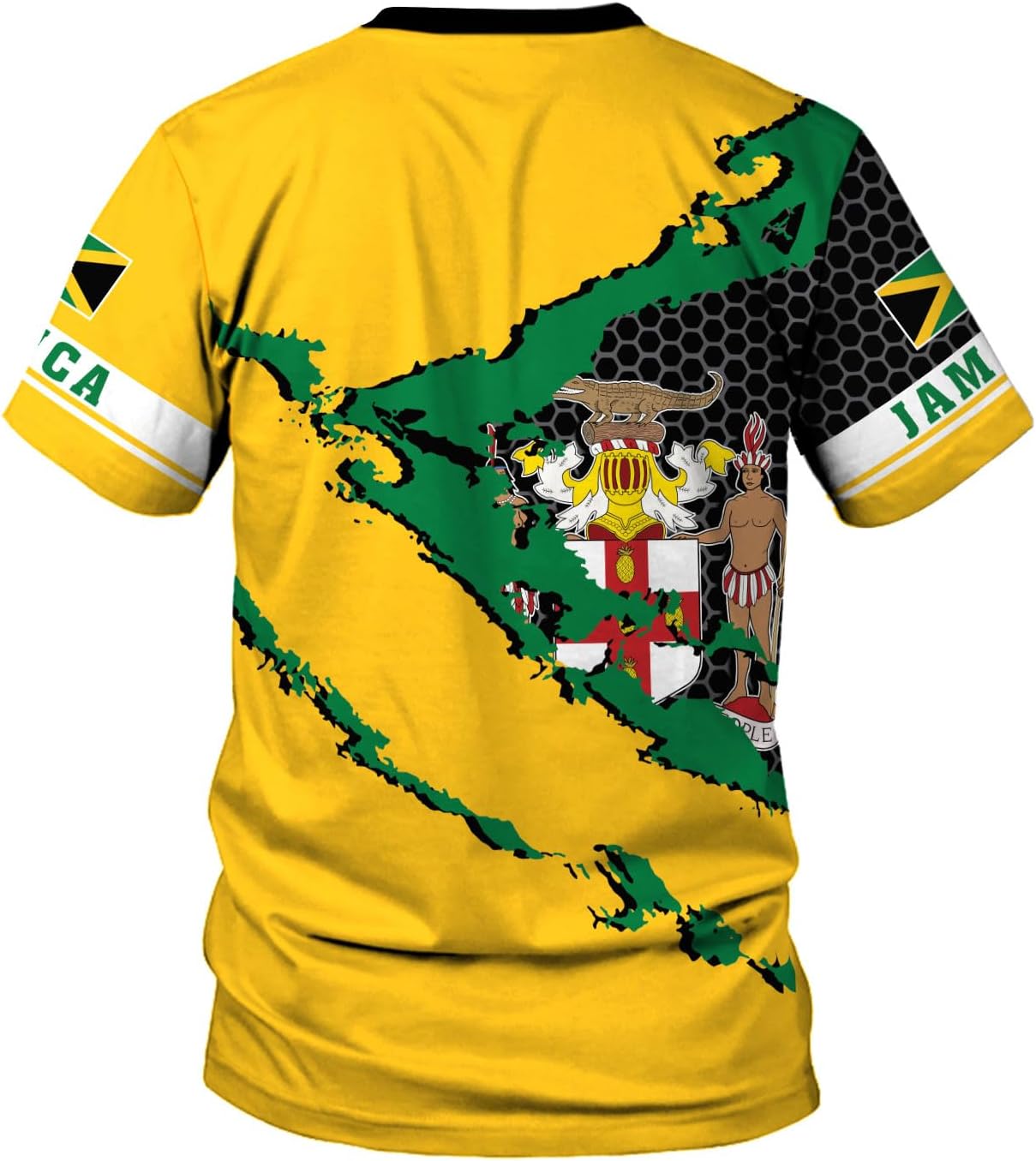 Ligthuy Personalized Jamaica Shirt 3D, Custom Jamaica Flag Lion Shirt for Men and Women, Jamaican Pride T-Shirt Unisex