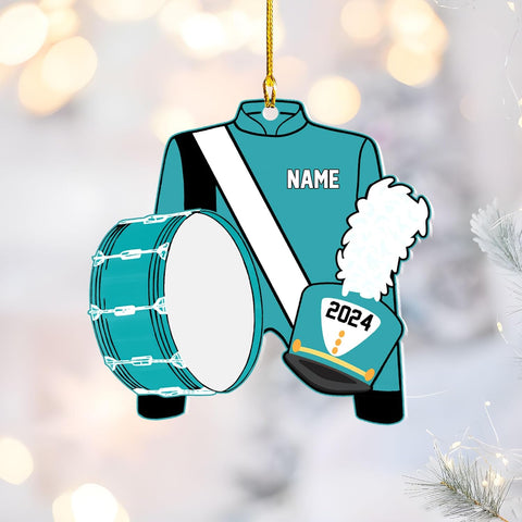 Pretyprints Marching Band Christmas Ornament Personalized Girl 2024 Custom Marching Band Gifts Band Director Gifts, Marching Band Gifts, Music Ornament Marching Band Teacher Gifts Music (Style 17)