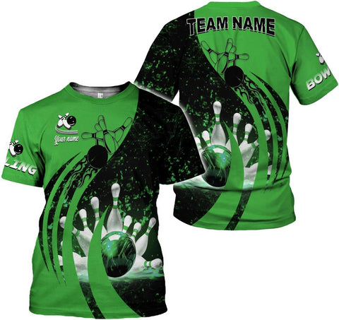 Rivelus Personalized Name Bowling Shirts for Men and Women 3D, Bowling Shirts for Team Bowling, Bowling Shirts Gift