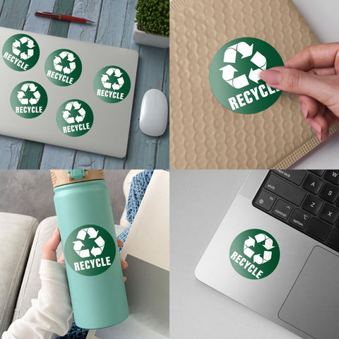 (3Pcs) Recycle and Trash Decal Sticker, Recycle Bin Sticker Large, Trash Sticker for Trash Can, Recycle Decals for Trash Can - Stickers for Trash Cans, Containers and Garbage Bins 3" (Recycle)