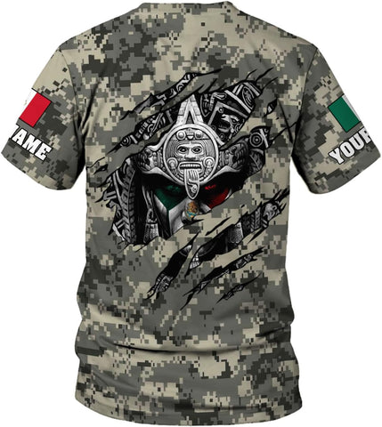 RoyalBro Personalized Mexico Shirts, Camisas De Mexico, Mexico Shirts for Men, Mexican Flag Jersey Shirt Mexico 3D Shirt