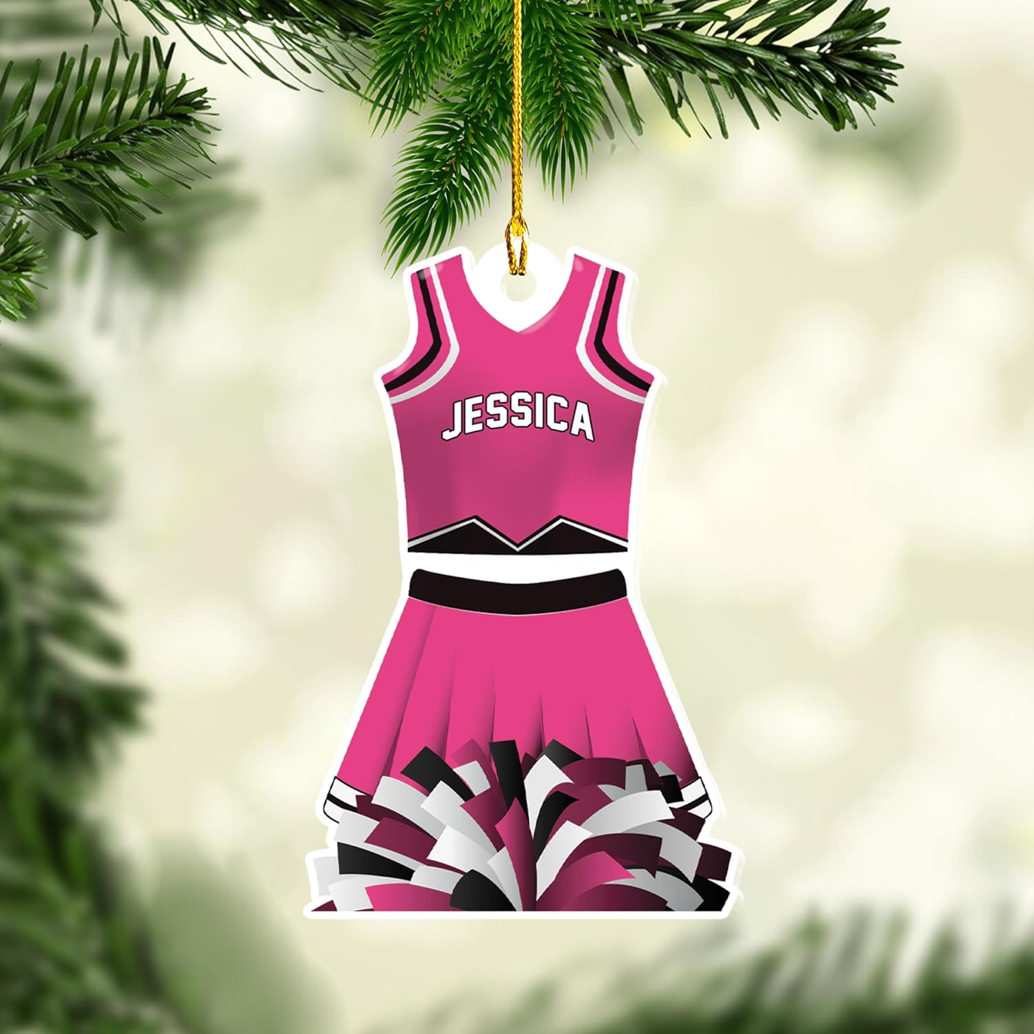AOVL Personalized Cheerleader Ornaments Cheerleader Cheerleading Lovers Ornaments Cheerleading Ornament Gift for Cheerleader Christmas 2024 Cheer Cheerleader Ornaments Xmas (Cheer 17)