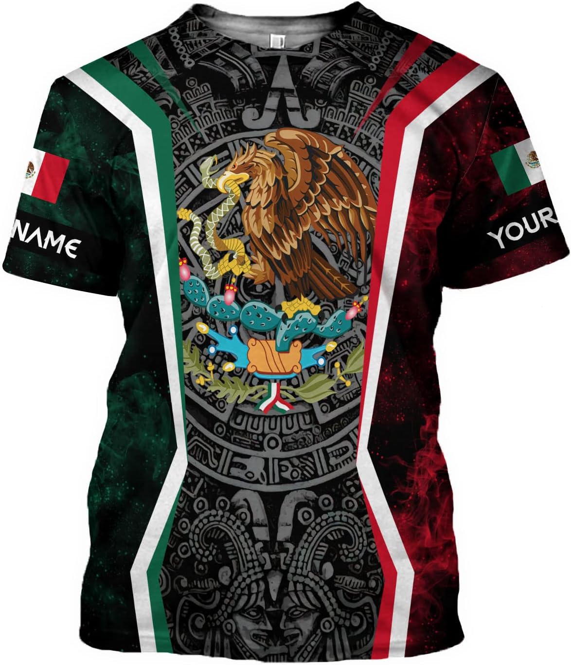 Mostprints Personalized Name Mexican Hoodie 3D, Customized Mexican Hoodies for Men, Unisex Mexico Hoodie,Mexico Hoodies for Men