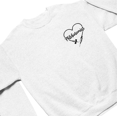 Custom Phlebotomy Technician Embroidered Sweatshirts, Phlebotomy Tech Hoodie, Phlebotomy T-shirts Gift For New Phlebotomist