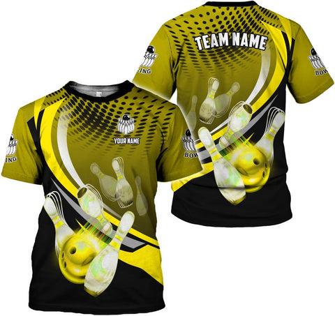 Rivelus Personalized Name Bowling Shirts for Men and Women 3D, Bowling Shirts for Team Bowling, Bowling Shirts Gift 4