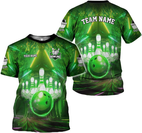 Rivelus Personalized Name Bowling Shirts for Men and Women 3D, Bowling Shirts for Team Bowling, Bowling Shirts Gift 4