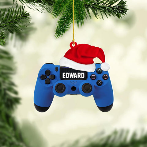 Personalized Video Game Controller Ornament, Custom Gamer Ornament Christmas Ornaments Gaming Controller Gift for Gamer, Gaming Ornaments for Christmas Tree Decorations 2D Gaming Ornaments (G1)