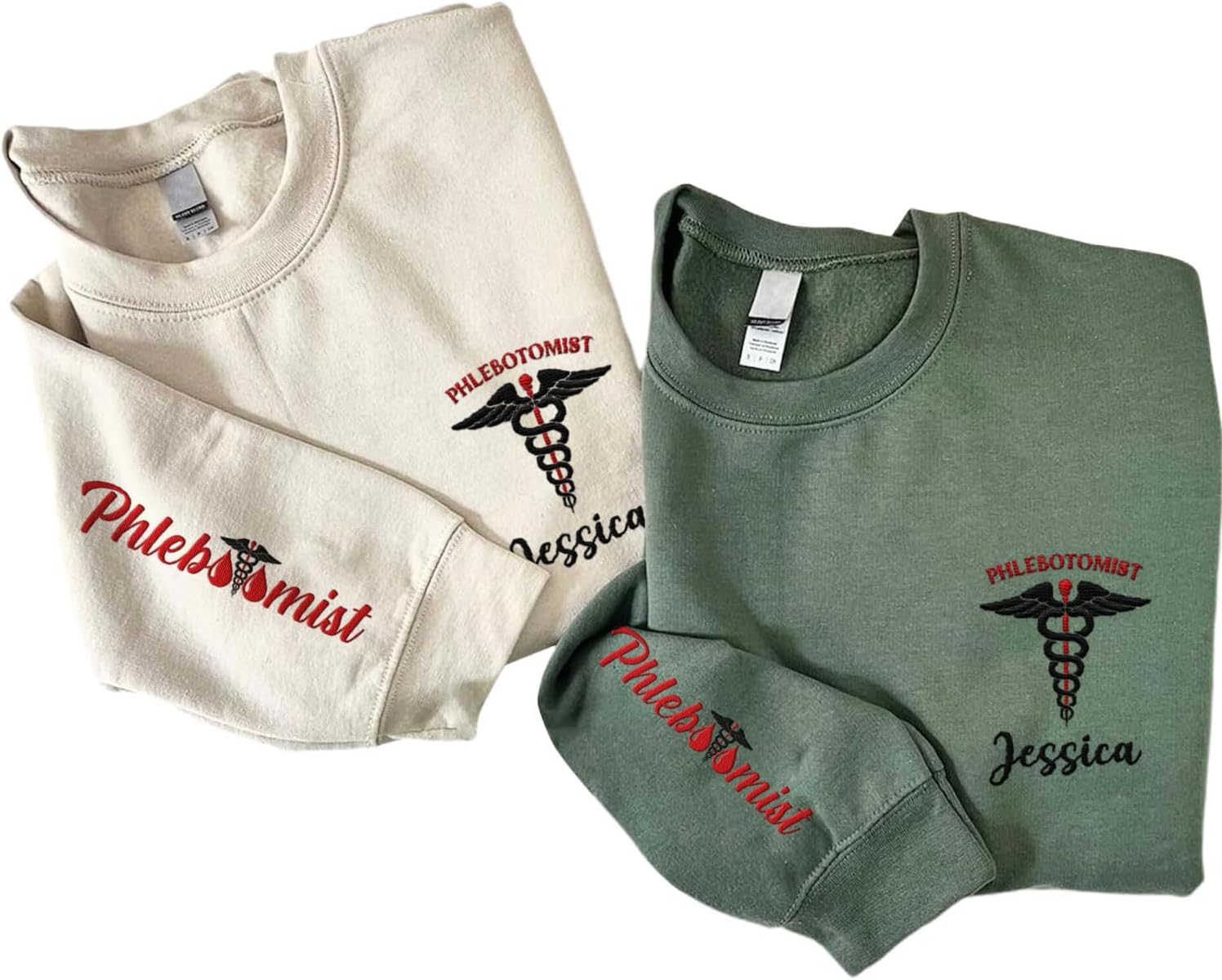Custom Phlebotomy Technician Embroidered Sweatshirts, Phlebotomy Tech Hoodie, Phlebotomy T-shirts Gift For New Phlebotomist