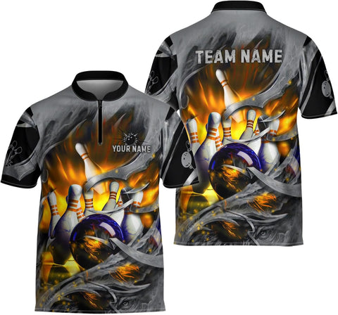 Mostprints Personalized Bowling Jersey 3D, Bowling Shirts for Team, Bowling Shirt Unisex for Men Women, Bowling Shirts for Men
