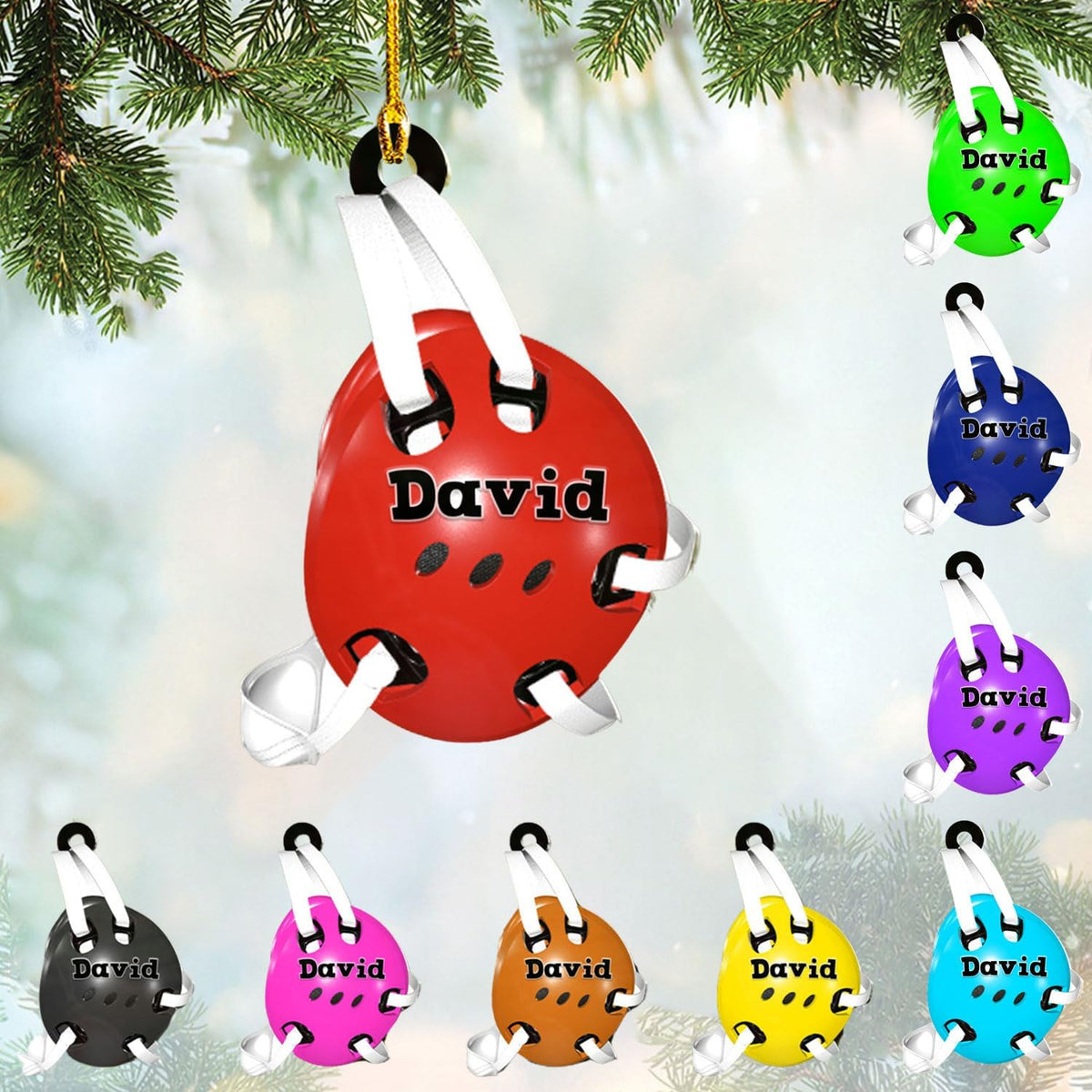 Personalized Wrestling Ornaments, Wrestling Christmas Ornament 2024, Boys Girls Wrestling Gifts Wrestler Christmas Ornaments, Wrestling Coach Gift for Wrestling Player Wrestling Helmet Ornament (W4)