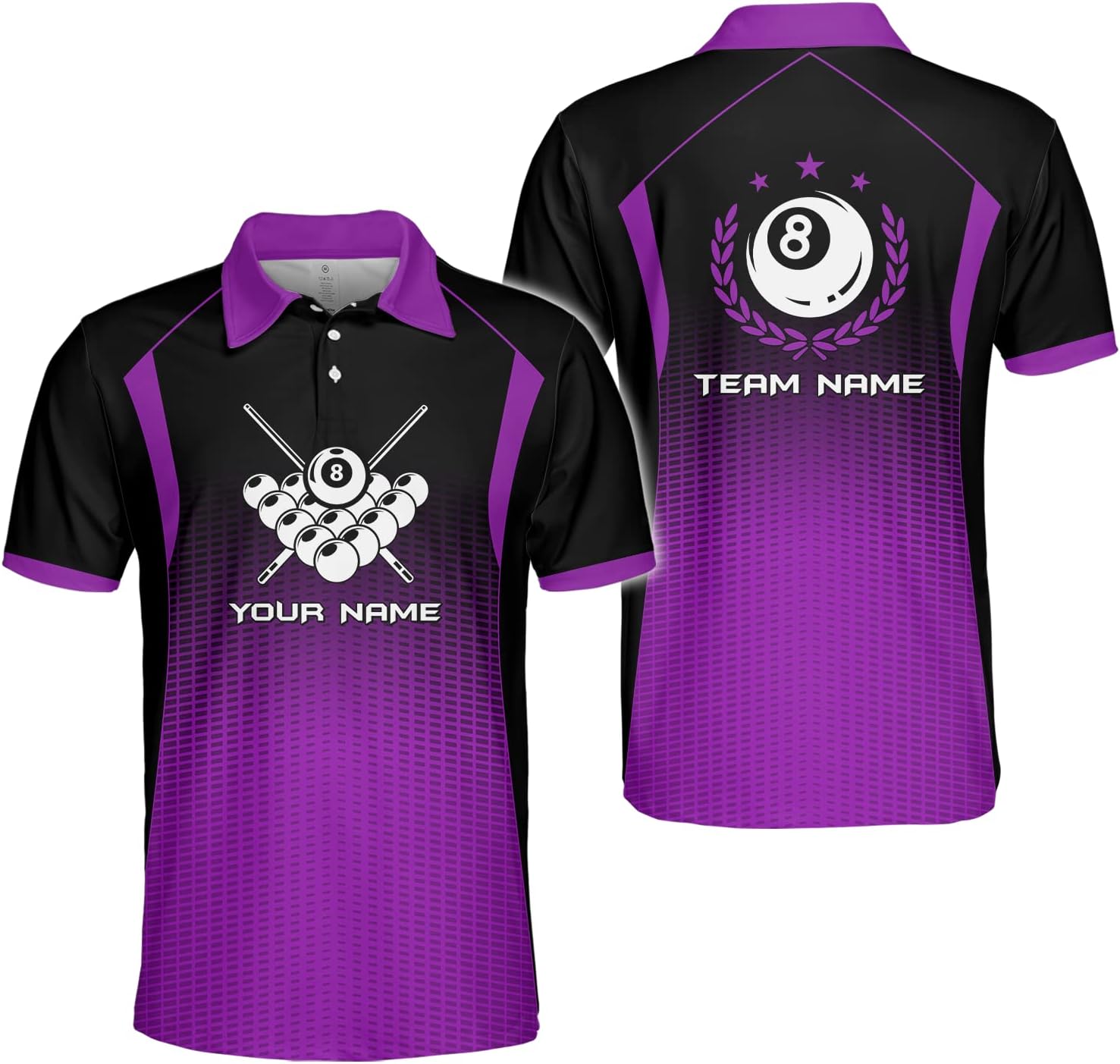 Custom Billiard Polo Shirts for Men Women Personalized Name Team 8 Ball Shirt Billiards Apparel Pool 3D Tshirts Gifts Player