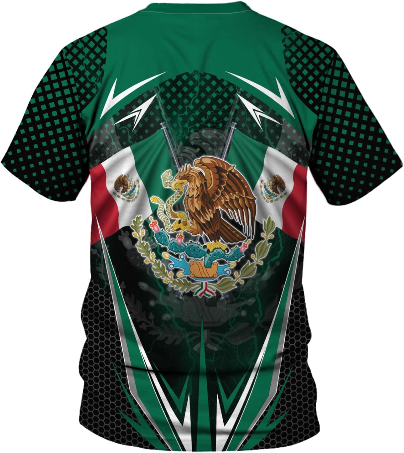 Mostprints Personalized Name Mexican Shirts for Men 3D Customized Mexico Shirts for Men Mexico Shirts for Women Mexico Shirt