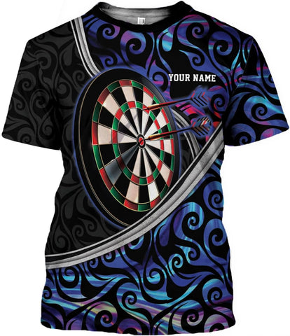 Mostprints Personalized Name Dart Shirts 3D, Mens Dart Shirts, Dart Shirts for Teams, Funny Dart T-Shirts for Men and Women