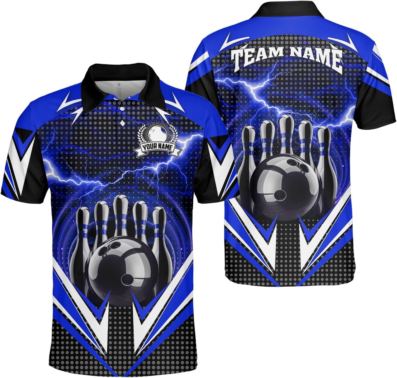 Ligthuy Personalized Name Bowling Polo Shirts 3D for Men and Women, Bowling Shirt, Bowling Shirts for Men Team Bowling Shirt