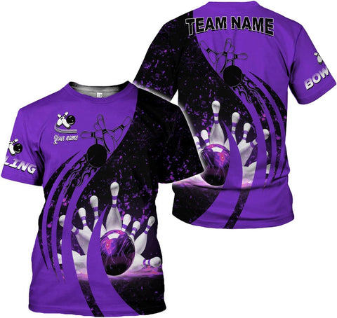 Rivelus Personalized Name Bowling Shirts for Men and Women 3D, Bowling Shirts for Team Bowling, Bowling Shirts Gift