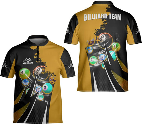 Artparel Personalized Billiard Jersey 3D Billiard Shirts for Men Billiard Bowling Jersey Billiards 9 Ball Pool Shirts for Men