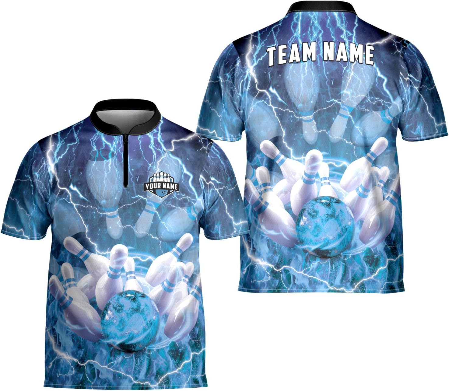 Artparel Personalized Name Bowling Jersey 3D, Custom Bowling Shirts for Team, Bowling Shirt Unisex for Men & Women