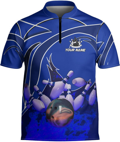 Pretyprints Personalized Name Bowling Baseball Jersey, Bowling Shirts for Men, Bowling Jerseys for Team, Bowling Shirts