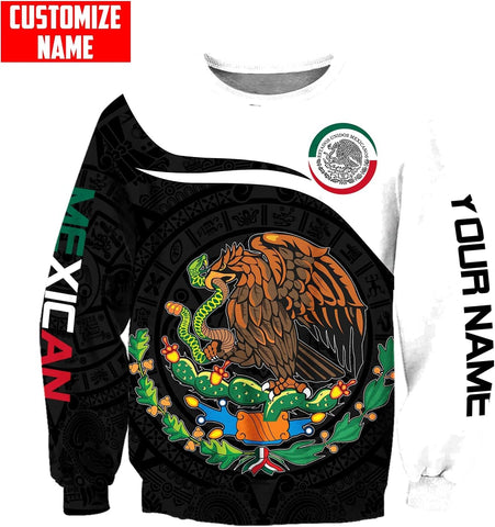 Personalized Name Mexican Hoodie 3D, Customized Mexico Hoodies for Men & Women
