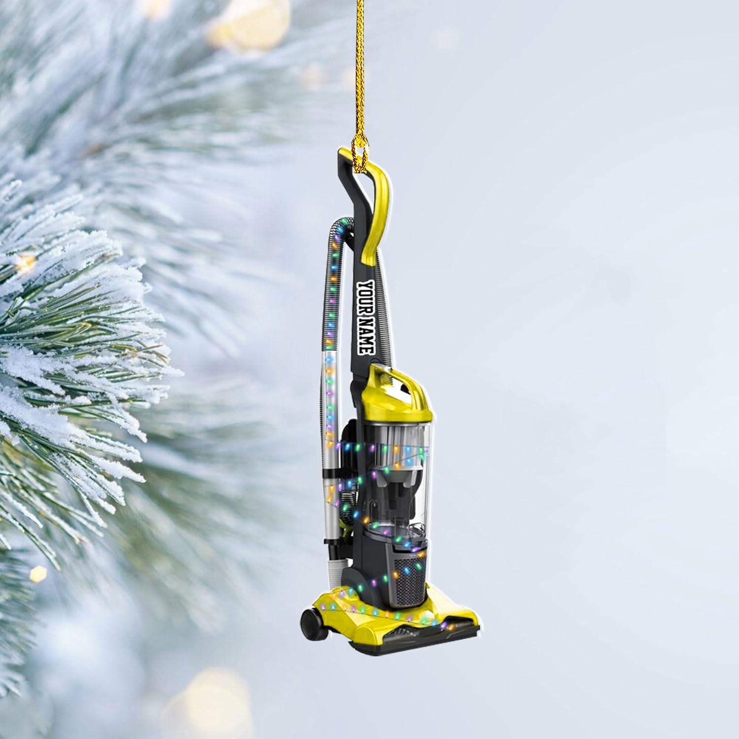 Royal Fight Custom Vacuum Cleaner Christmas Ornament Automated Pool Cleaner Ornament Robot Cleaner Ornament Xmas Gift for Housewife Housekeeper Robotics Cleaner Ornament (VC13)
