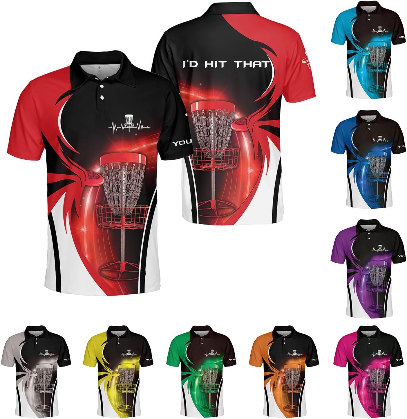 Royal Fight Personalized Polo Shirt - 3D Disc Golf Jerseys for Men & Teams S-5XL - Perfect Disc Golf Gifts