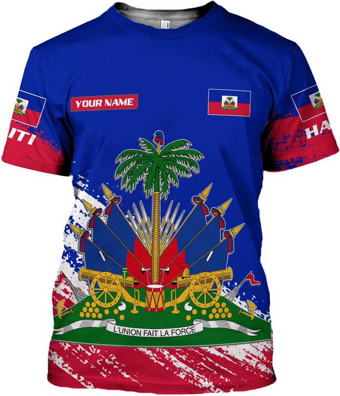 AOVL Personalized Haiti Shirt Haitians Flag Pride Shirt Haiti Shirts for Men & Women Haitian Pride Tshirt Haitian Flag Shirt