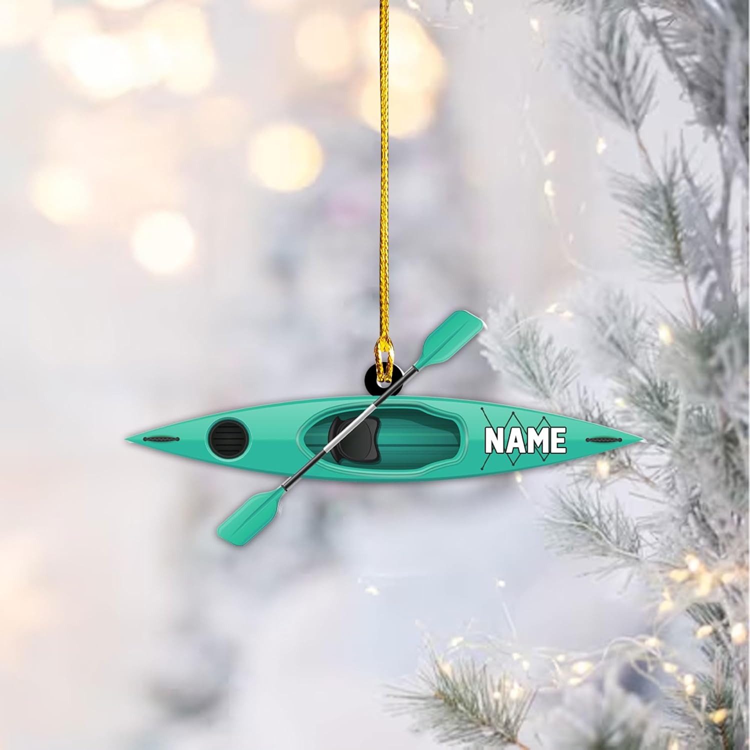Royal Fight Personalized Kayak Ornament Lake Kayaking Board Ornament Kayak Gift for Christmas Tree Kayaking Christmas Ornament Kayaking Gifts Ornaments (Kayak 7)
