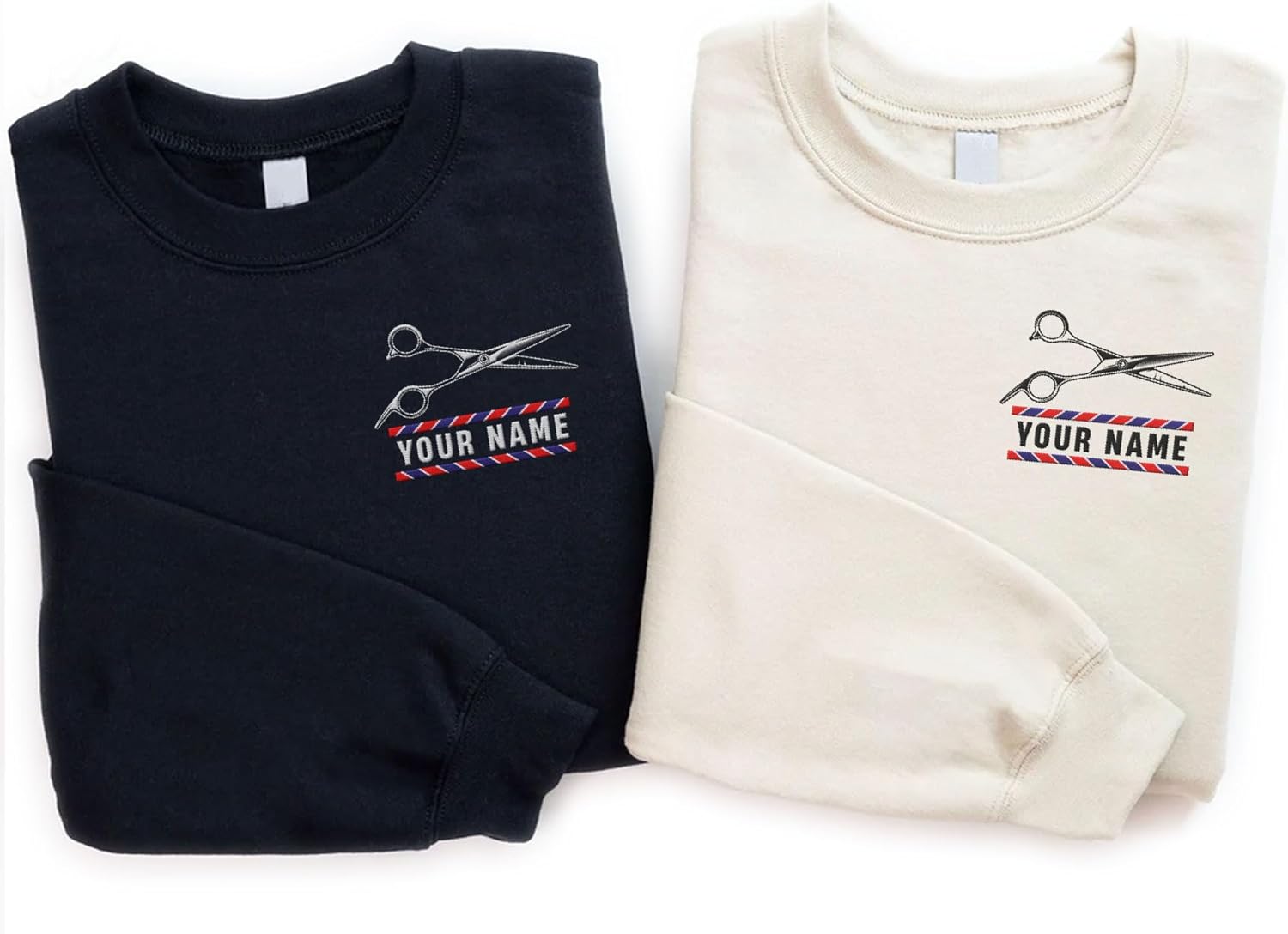 Podagree Personalized Embroidered Barber Crewneck Sweatshirt, Hairdresser Hairstylist Barbershop Hoodie, Gifts For A Barber