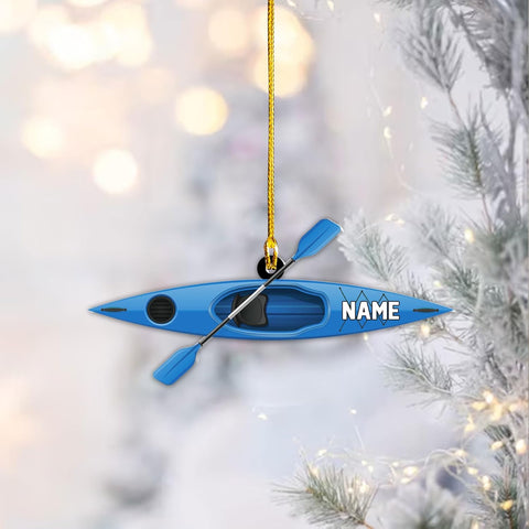 AOVL Personalized Kayak Ornament Lake Kayaking Board Ornament Kayak Gift for Christmas Tree Kayaking Christmas Ornament Kayaking Gifts Ornaments (Kayak 4)