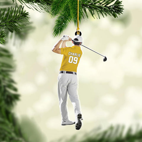 Suseaz Personalized Golf Bag Christmas Ornaments Gift for Golf Lover Custom Golf Bag Ornament Ornament for Christmas Tree Hanging Gifts Golf Gifts for Men Dad Golf Cart Ornament (Golf 1)