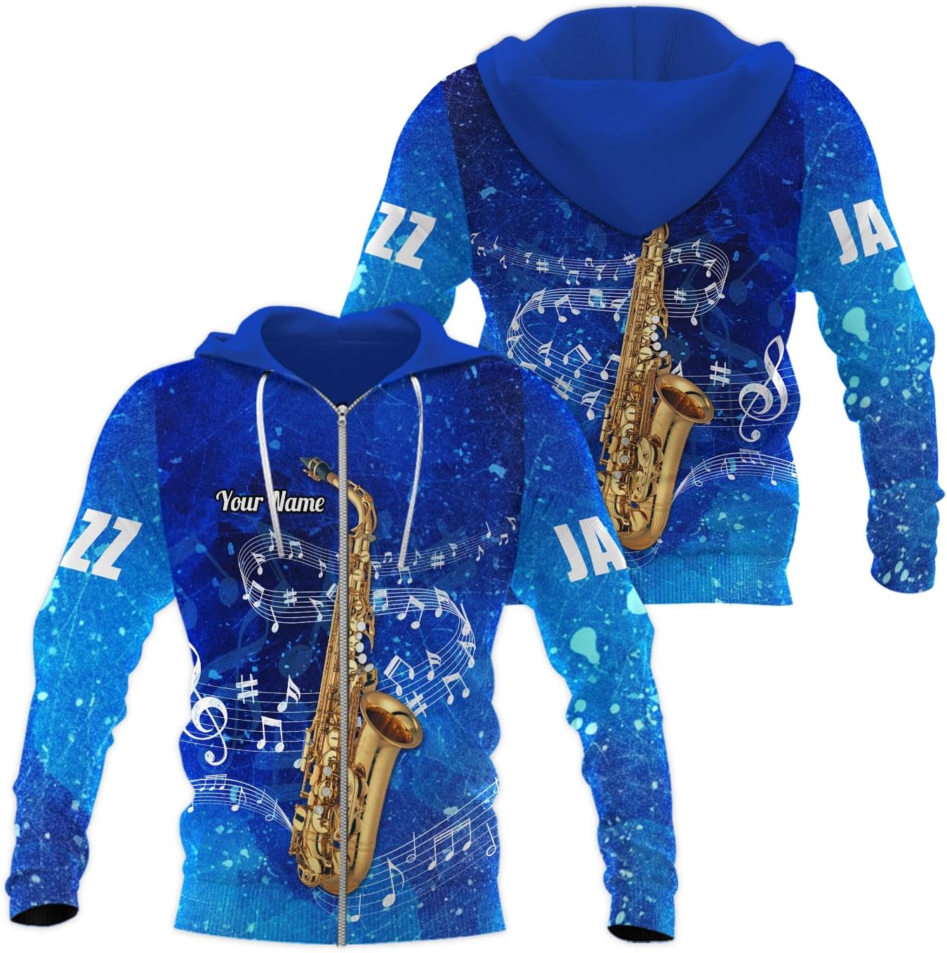 Mostprints Personalized Name Saxaphone Shirt 3D, Saxophone Shirt Gift, Saxophone Gifts Shirt for Men and Women S-5XL