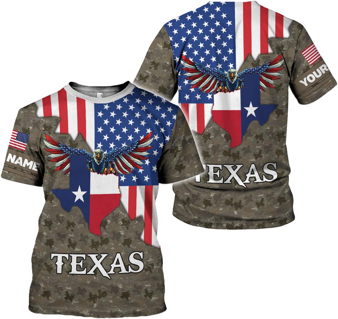 Mostprints Personalized Texas Flag Shirt and Map Dont Mess with Texas Customize Name Texas Shirts for Men Women Adult Size