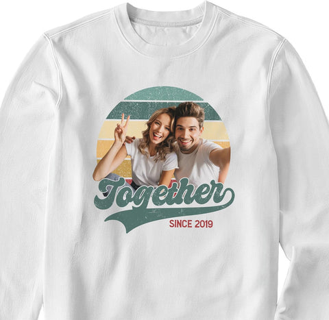 mostprints Custom Photo Sweatshirt, Matching Couple Sweatshirts, Personalized Matching Sweatshirt For Couples Gift Shirt