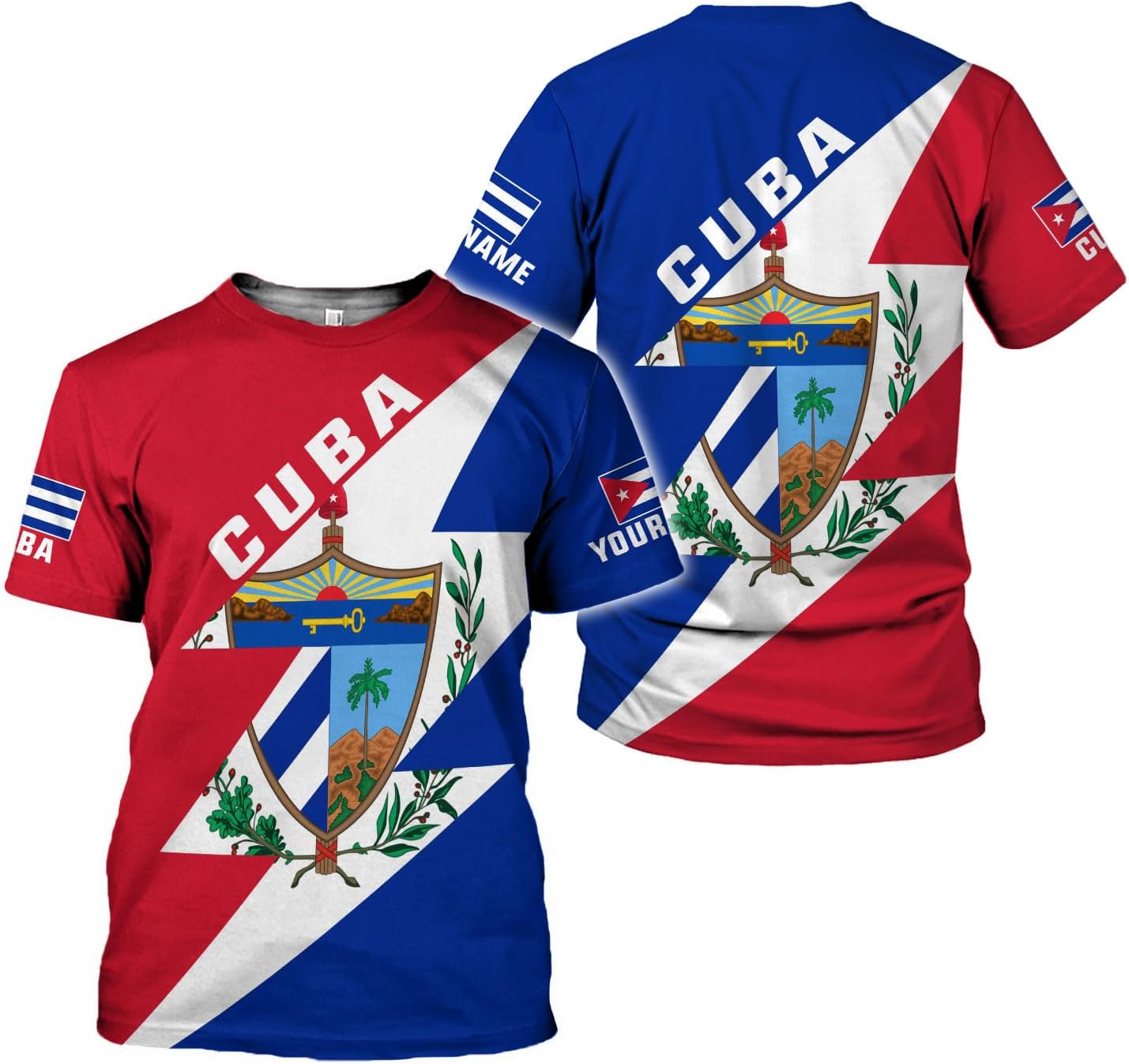 Ligthuy Personalized Name Cuba Shirt 3D, Cuban Tshirts for Men and Women, Cuba Flag Shirt, Sweatshirt, Hoodies, Zip Hoodies
