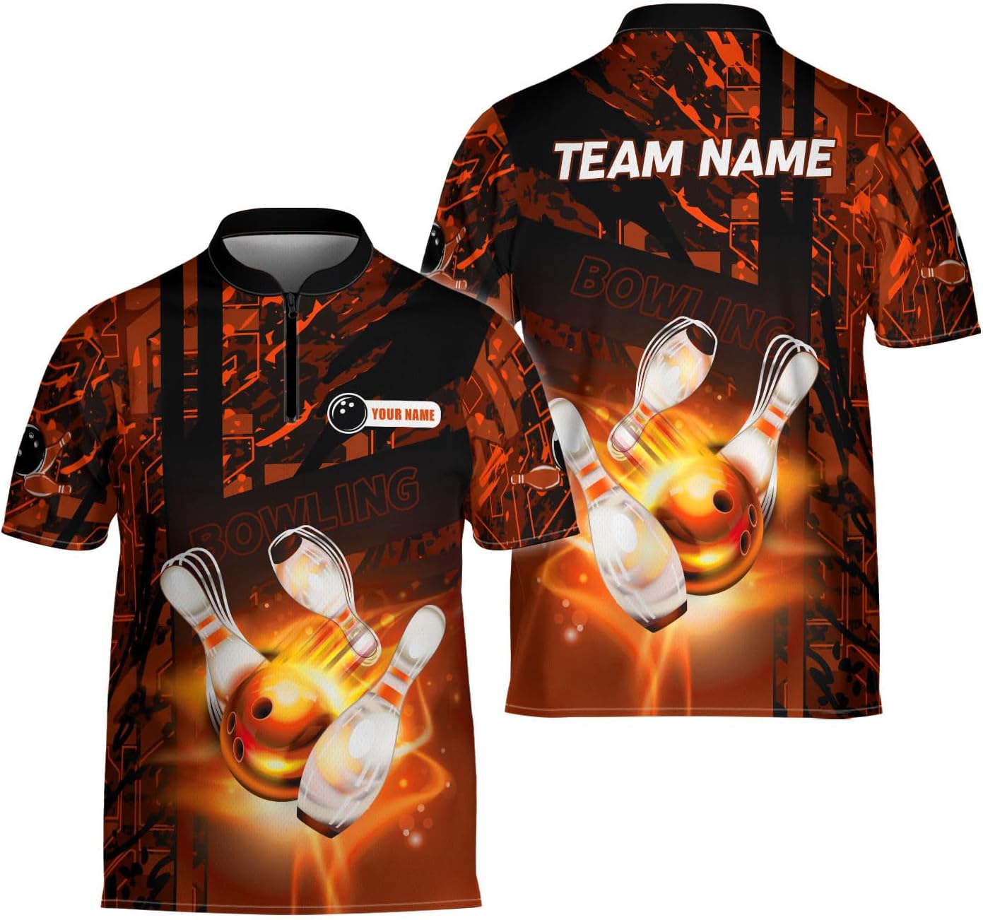 Ligthuy Personalized Bowling Jersey 3D, Bowling Shirts for Team, Bowling Shirt Unisex for Men Women, Bowling Shirts for Men