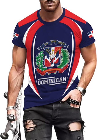 Vybonz Personalized Dominican Republic Shirts 3D, Republica Dominicana Tshirt, Dominican Republic Flag Shirt