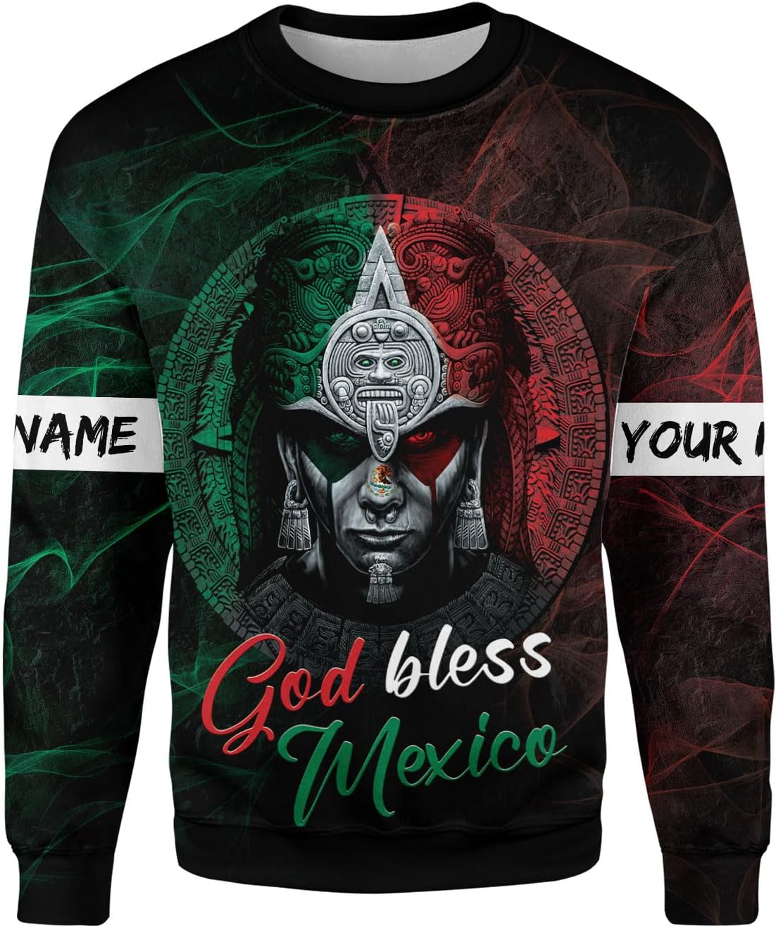 RoyalBro Personalized Mexico Shirts, Camisas De Mexico, Mexico Shirts for Men, Mexican Flag Jersey Shirt Mexico 3D Shirt