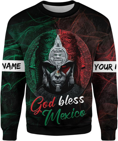 RoyalBro Personalized Mexico Shirts, Camisas De Mexico, Mexico Shirts for Men, Mexican Flag Jersey Shirt Mexico 3D Shirt