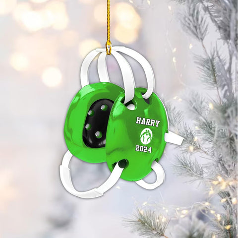 Artparel Personalized Wrestling Ornament Wrestling Helmet Ornaments Wrestling Christmas Ornament Gift for Wrestling Player Wrestling Christmas Tree Ornaments for Boys or Girls (Wrestling 2)