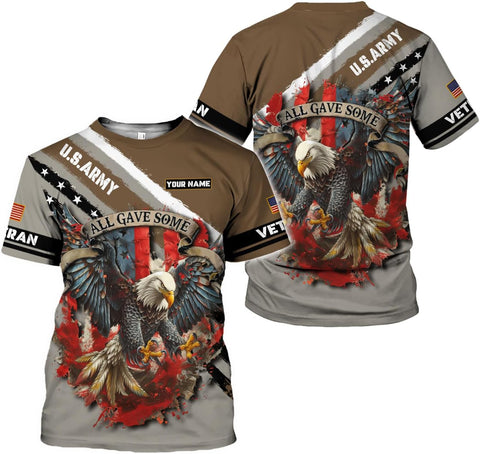 LigtHuy Personalized Name Veteran Shirt 3D, Us Army Shirt, Veteran Shirts, Veteran Shirts for Men, Veteran T Shirts for Men