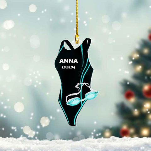 Artparel Personalized Swimming Ornament Gift for Swimming Lovers Ornaments Boy\/Girl Swimmer Christmas Ornament Christmas Tree Decor Swimming Christmas Ornament Lovers Xmas (SMM 12)