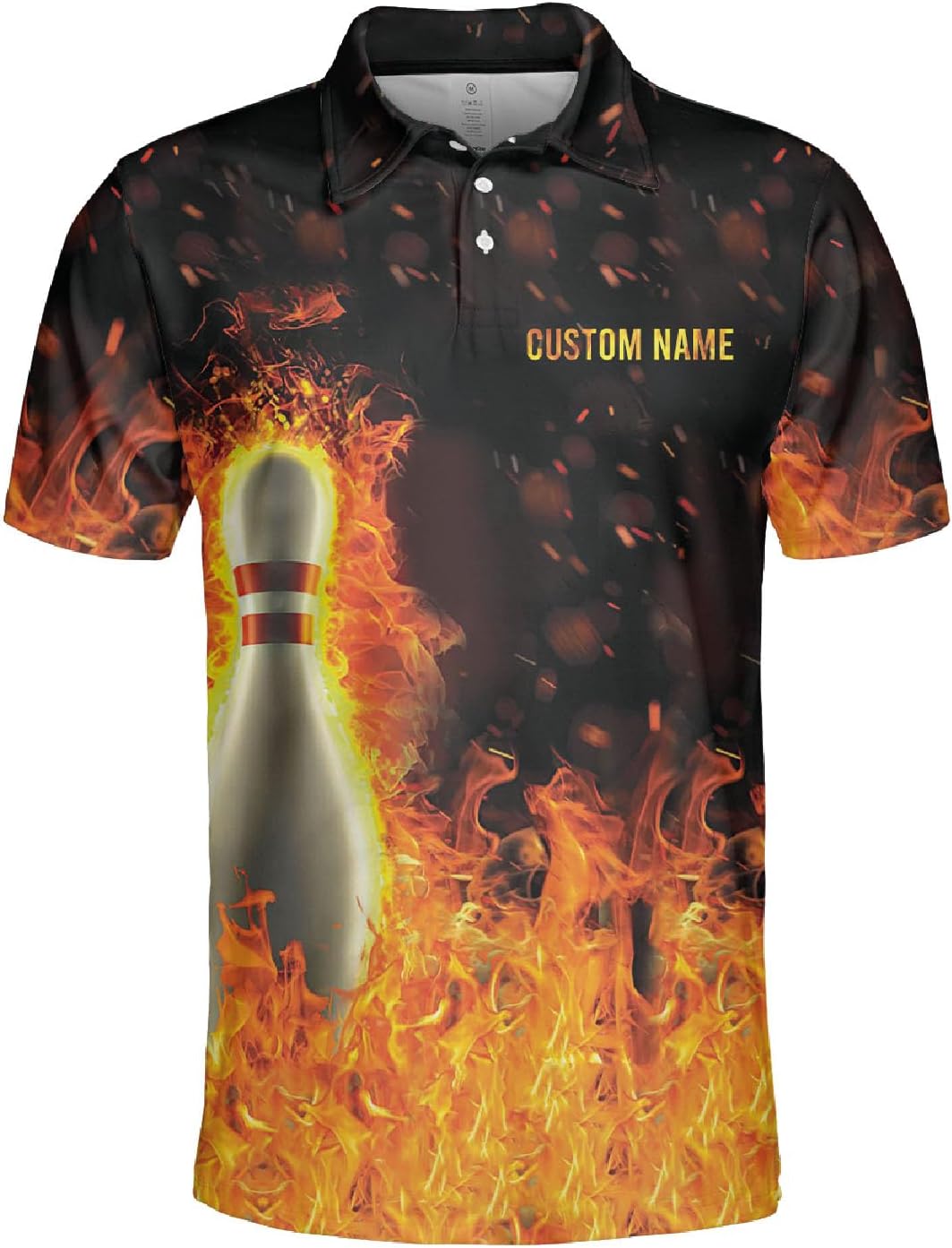Custom 3D Bowling Polo Shirts for Men and Women Personalized Team Name Gift Unisex Customized Bowling Short Sleeve Polo Shirt